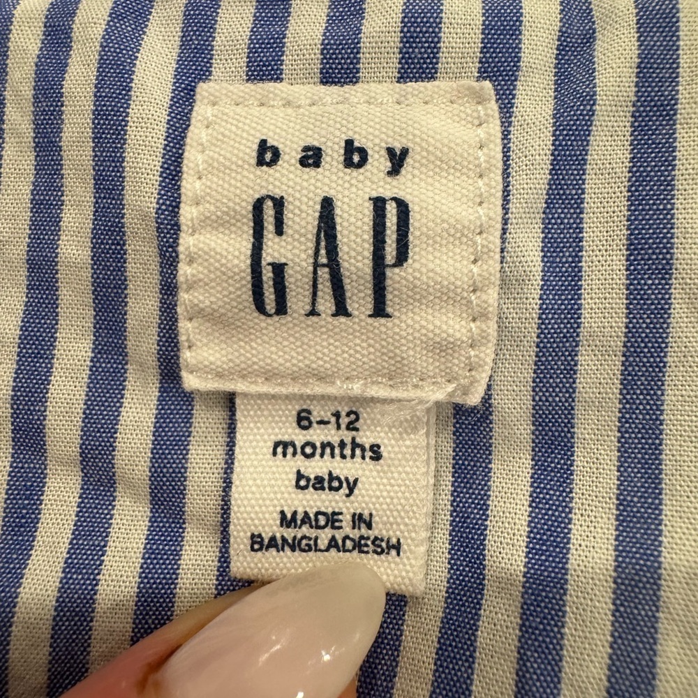 GAP Baby Blue Poplin Outfit Set - 6-12m - Picture 4 of 7